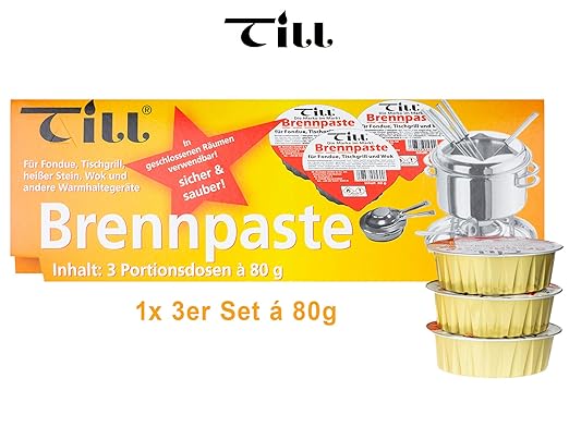 TILL Sicherheits-Brennpaste 3er-Set à 80 g