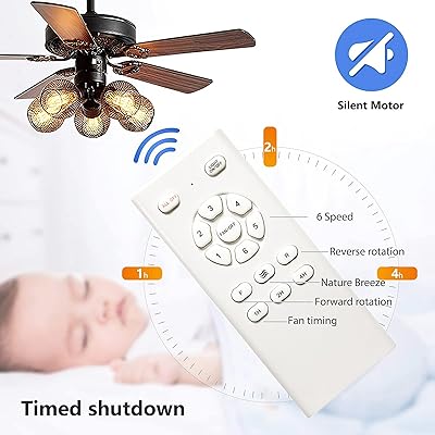 Buy 52 Inch Industrial Ceiling Fan With Lights And Remote Control Black Chandelier Ceiling Fan Vintage Ceiling Fans For Farmhouse Livingroom Bedroom Reversible Blades 6 Speed Online In Turkey B08jcnmdjx
