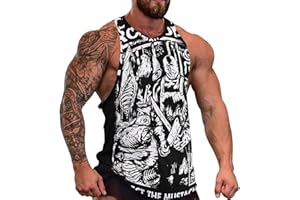 fjjVHCR Tank Tops for Men, Action Bronson Gym Muscle Tee Cotton Fitness Sleeveless T Shirts