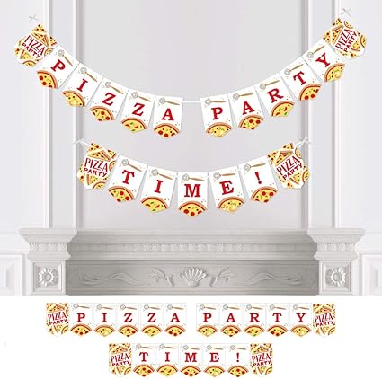 Amazon Com Big Dot Of Happiness Pizza Party Time Baby Shower Or