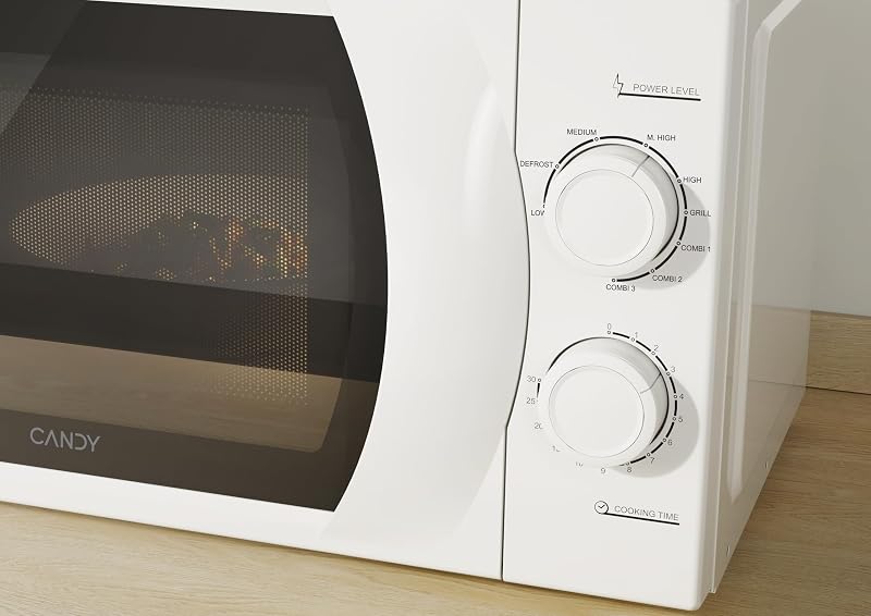 Smart CMG 2071M, Micro-ondas com grelhador, 20L, Mecânica, Temporizador, 6 níveis de potência, mesa giratória de 24,5cm, Desembaciamento automático, 700W/900W, branco