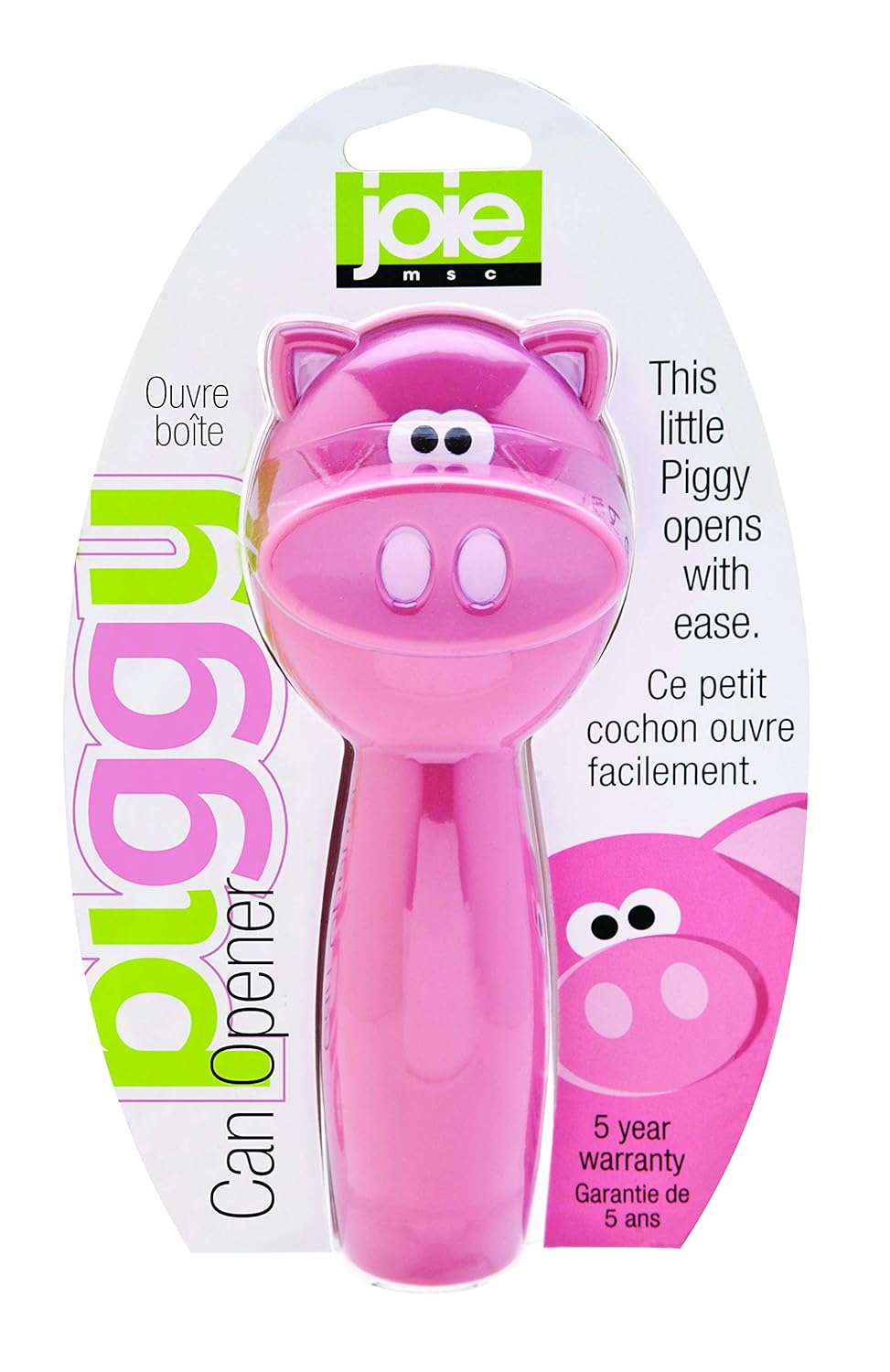 MSC International 78713 Joie Oink Oink Safety Can Opener, Leaves No Sharp Edges