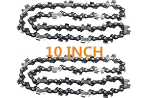 FIFCHALL 10 Inch Chainsaw Chain S40 3/8" LP Pitch .050" Gauge 40 Drive Links, 10-inch Replacement Chains Compatible with Remington, Greenwork, Sunjoe, Worx, Craftsman Pole Saw-2 Packs
