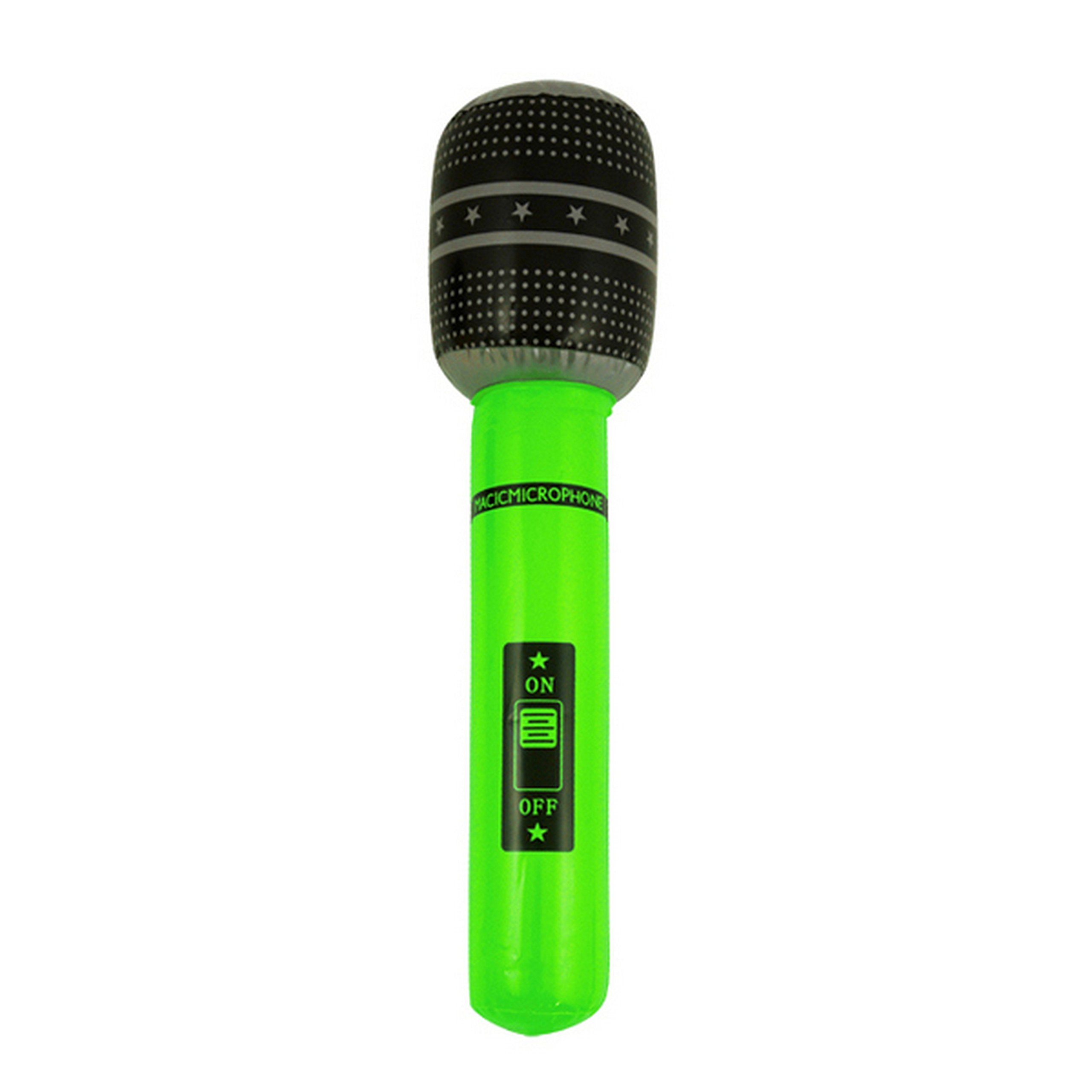 HENBRANDT Single Inflatable Microphone 40cm Blow Up Mics Rock Star Pop Star Toys Fancy Dress Accessory Hen Party Accessories Summer Fun Pool Party Photo Booth Props Party Bag Fillers Boys and Girls