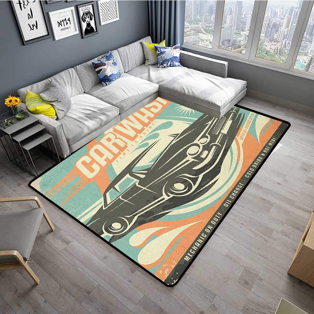Floor Mats Cars Non Slip Floor Mat Silhouette Classic Sport Car Ac