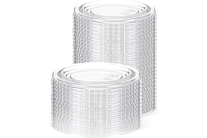 Acellegic 100 Pcs Plastic Cup Lids for 3.25oz 4.5oz 5oz Portion Cups Disposable Clear Portion Cup Lids Souffle Lid Plastic Food Prep Supplies for Restaurant, Cafe, Catering, Party