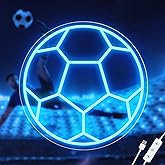 Soccer Neon Sign, Dimmable LED Neon Signs for Wall Decor, Football LED Neon Light, Powered by USB Neon Sign, Sports Neon Signs for Room Bedroom Decor Kids Holiday Gifts