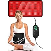 ROMISA 25” x 12.3” Large Red Light Therapy Pad for Body, Tri-Chip Grade 312 LEDs 48W, 10-90Min Timer with Controller, 660nm & 850nm Near Infrared Light Therapy Mat for Back Shoulder Joint Muscle