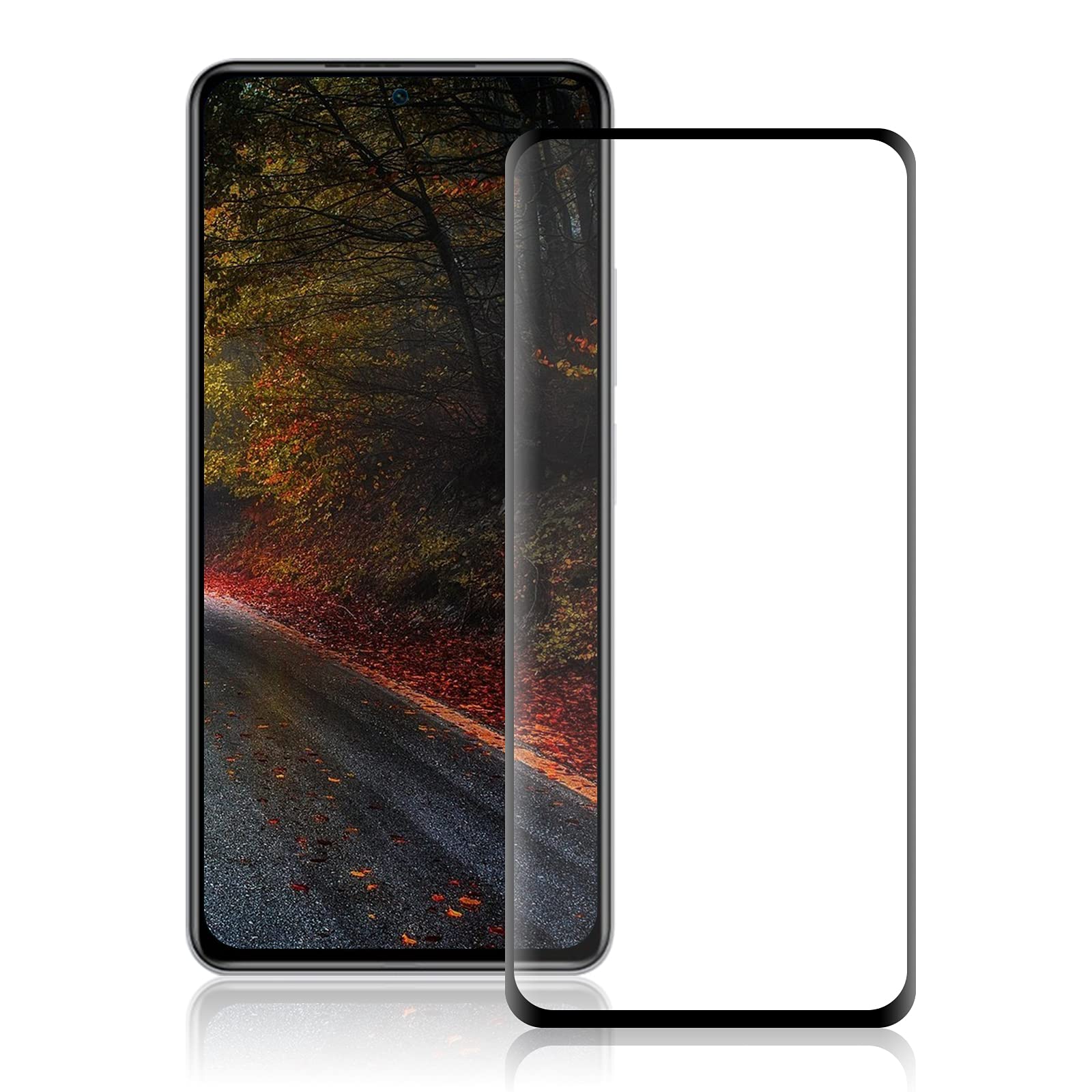 ROVLAK Screen Protector for Xiaomi Mi 11X Tempered Glass Screen Protector Full Coverage Scratch-Proof Anti-Fingerprint Protective Film Protection for Xiaomi Mi 11X,Black