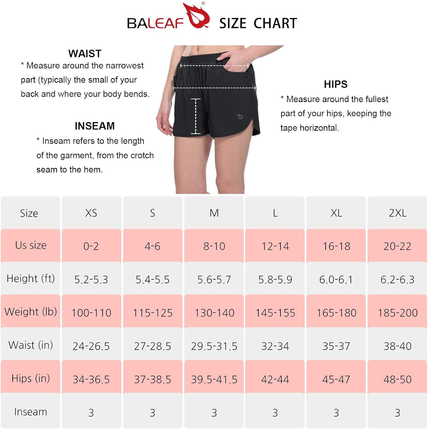 BALEAF Women's 3" Running Shorts Gym Athletic Shorts Pockets : Clothing