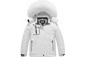 Skieer Girl's Waterproof Ski Jacket Windproof Winter Jacket Hooded Rain Coat