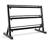 CAP Olympic Plate Tree Rack, 7-Post, 2-Inch Plate Storage, 500 lb | Heavy-duty steel dumbbell rack, Angled tiers for easy access, Organizes hex dumbbell pairs, Space-saving home gym storage