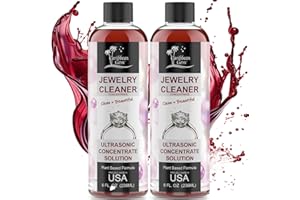 Caribbean Gem Ultrasonic Cleaner Solution Concentrate - Highly Concentrated All Purpose Cleaning Solution for All Ultrasonic Machines - USA Made Plant Based Eyeglass and Jewelry Cleaner, 8oz (2 Pack)