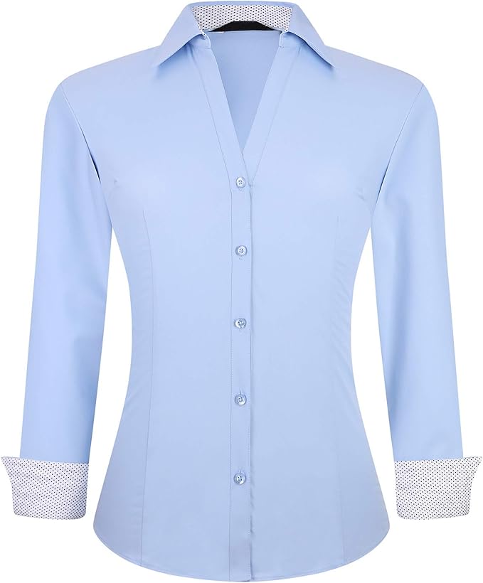 Alex Vando Womens Dress Shirts Wrinkle Free Regular Fit Long Sleeve