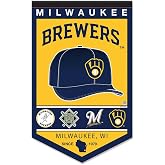 WinCraft Milwaukee Brewers Heritage History Banner Pennant, 15x24"