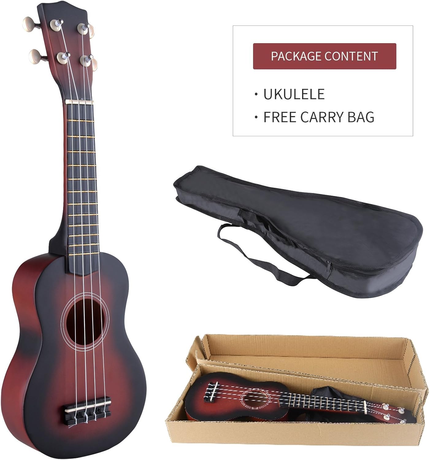 Lagrima Acoustic Guitar - Amazon Com Lagrima Ukulele 21inch Soprano Acoustic Mini Guitar Musical Instrument Nylon Strings Instrument Starter With Black Gig Bag For Beginners And Students Musical Instruments
