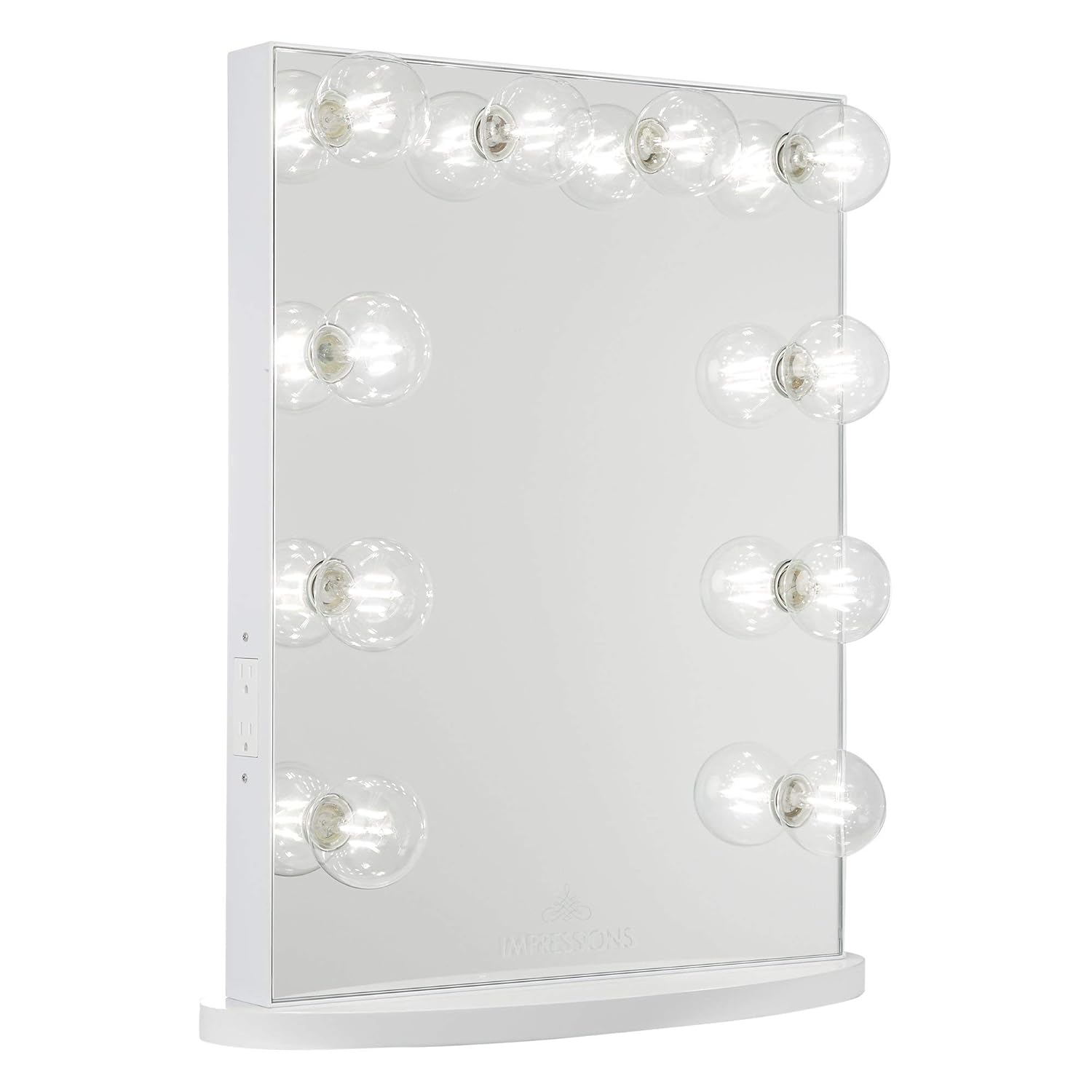 Impressions Vanity Glow Lite Makeup Mirror with Lights - Hollywood Lighted Makeup Vanity Mirror - Large Table top Mirror or Wall Mount Mirror