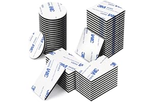DFGRENGNESS Double Sided Adhesive Pads, 60pcs Foam Tape Pads with 3M Adhesive, Sticky Self-Adhesive Pads Replacement Mounting Tape for Picture, Car, Home, Office Accessories(White)