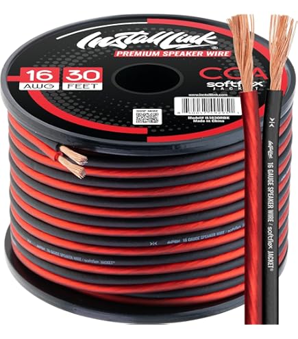 IMCオーディオ100フィート12?GAゲージクリア2?Conductorスピーカーワイヤオ(未使用品) Amazon.com: IMC Audio 100' Feet 16 Ga Gauge Red Black 2 Conductor