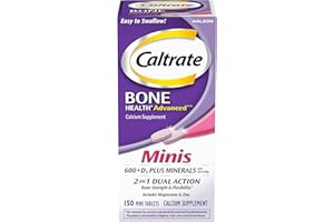 Caltrate Minis 600 Plus D3 Plus Minerals Calcium and Vitamin D Supplement Tablets, Bone Health and Mineral Supplement for Adults - 150 Count