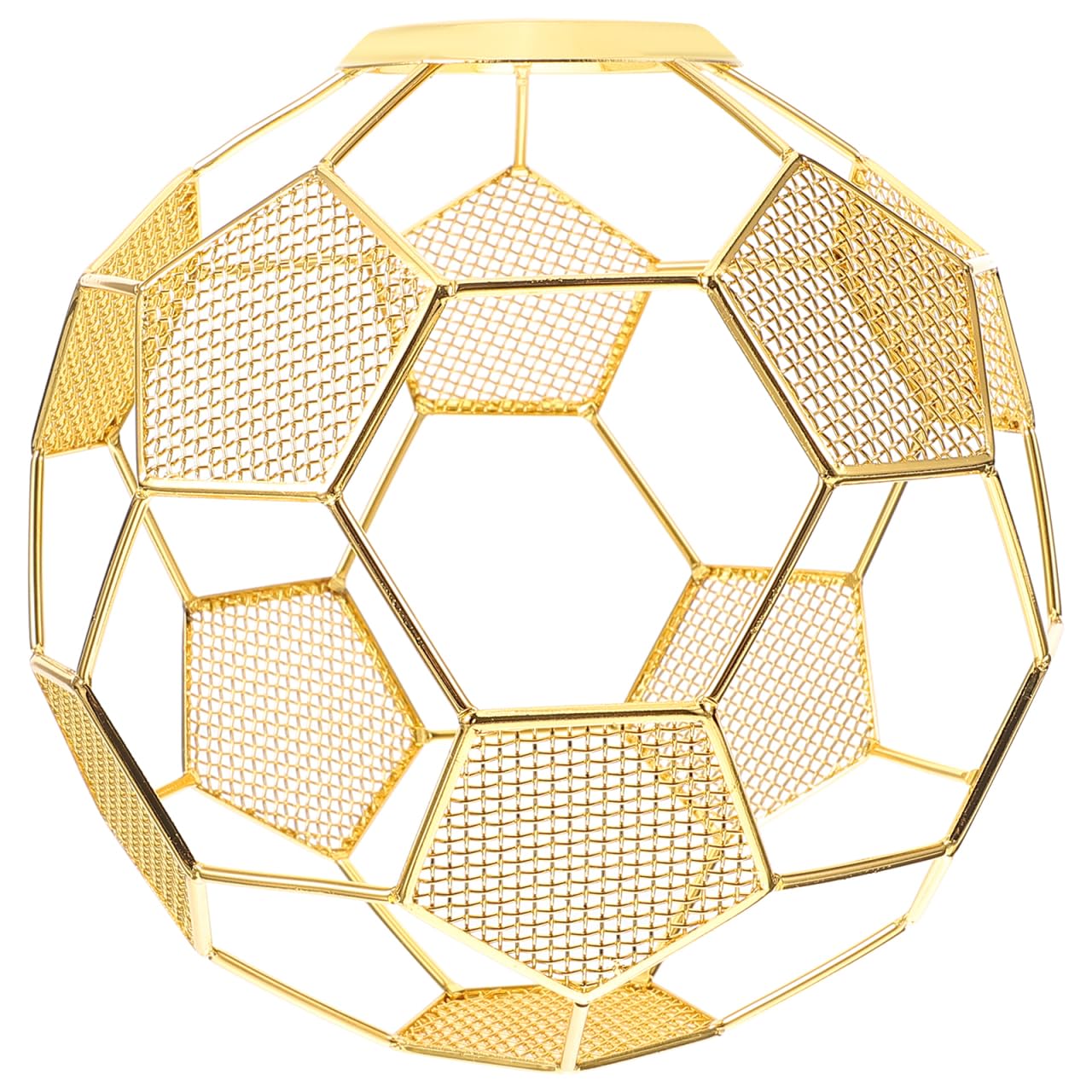 Hemobllo Football Lampshade Hollow Out Pendant Light Cover Soccer Shape Lamp Shade for Indoor Ceiling Lighting Kitchen Bar Decor 5.71X5.12X5.12In