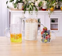 Ackers Etched Graduated Glass Measuring Cup