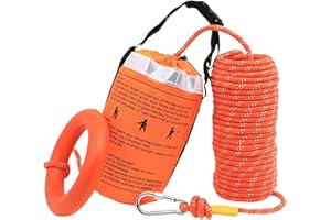 Generic Water Rescue Equipment - 881.85 Lbs Safety Throw Bag | High Visibility Rescue Gear, Throwable Flotation Device, Heavy