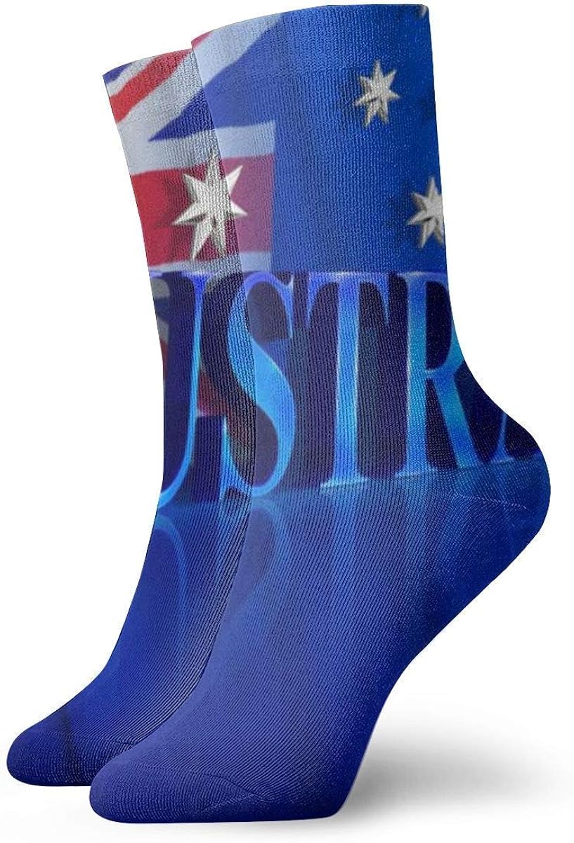 Men's And Women Socks Australian Flag Colorful Funny Novelty Crew