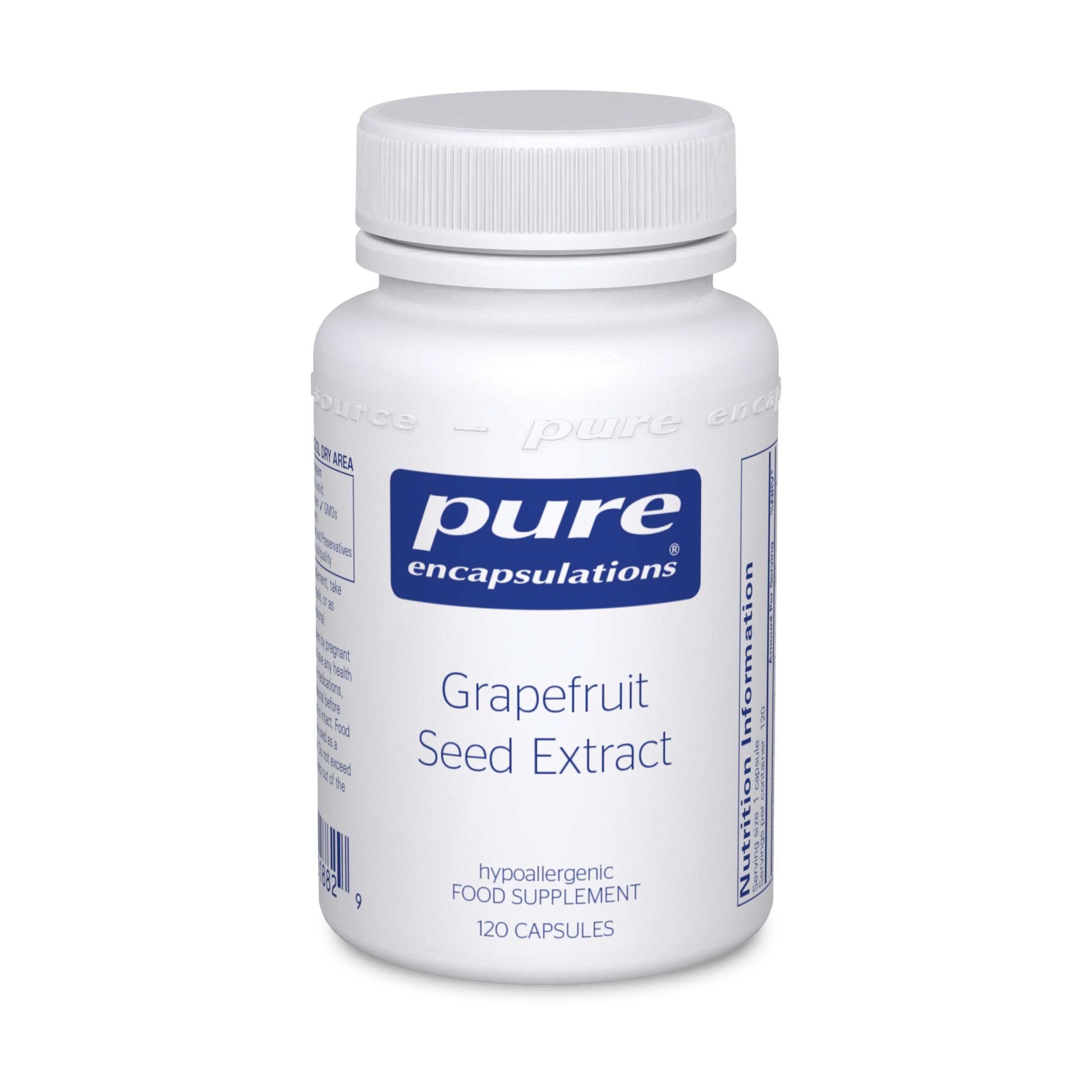 Pure Encapsulations Grapefruit Seed Extract - Hypoallergenic Grapefruit Essential Oil Supplement - 120 Capsules