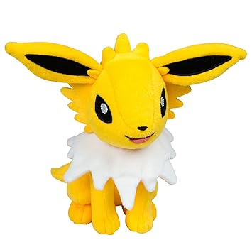 Tomy Pokémon Jolteon Plüschfigur in Fensterbox – Hochwertiges Stofftier 20cm zum Spielen und Sammeln - ab 3 Jahre