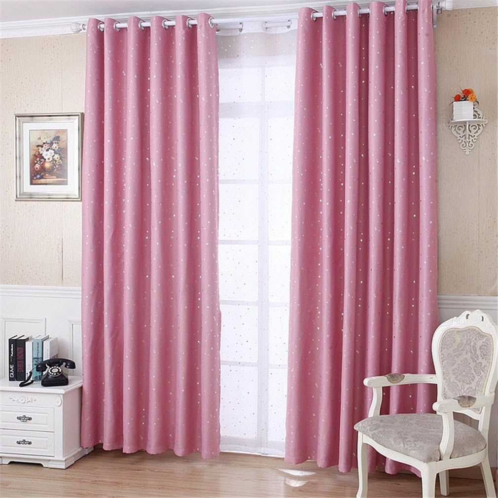 Amazon Com Rustic Curtain Modern Star Window Curtains Cloth