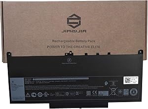 JIAZIJIA J60J5 Laptop Battery Replacement for Dell Latitude 7470 E7470 7270 E7270 Series R1V85 451-BBSX 451-BBSY 451-BBSU MC34Y 242WD GG4FM GG4FM R97YT 1W2Y2 01W2Y2 PGFX4 0PGFX4 7.6V 55Wh 6874mAh