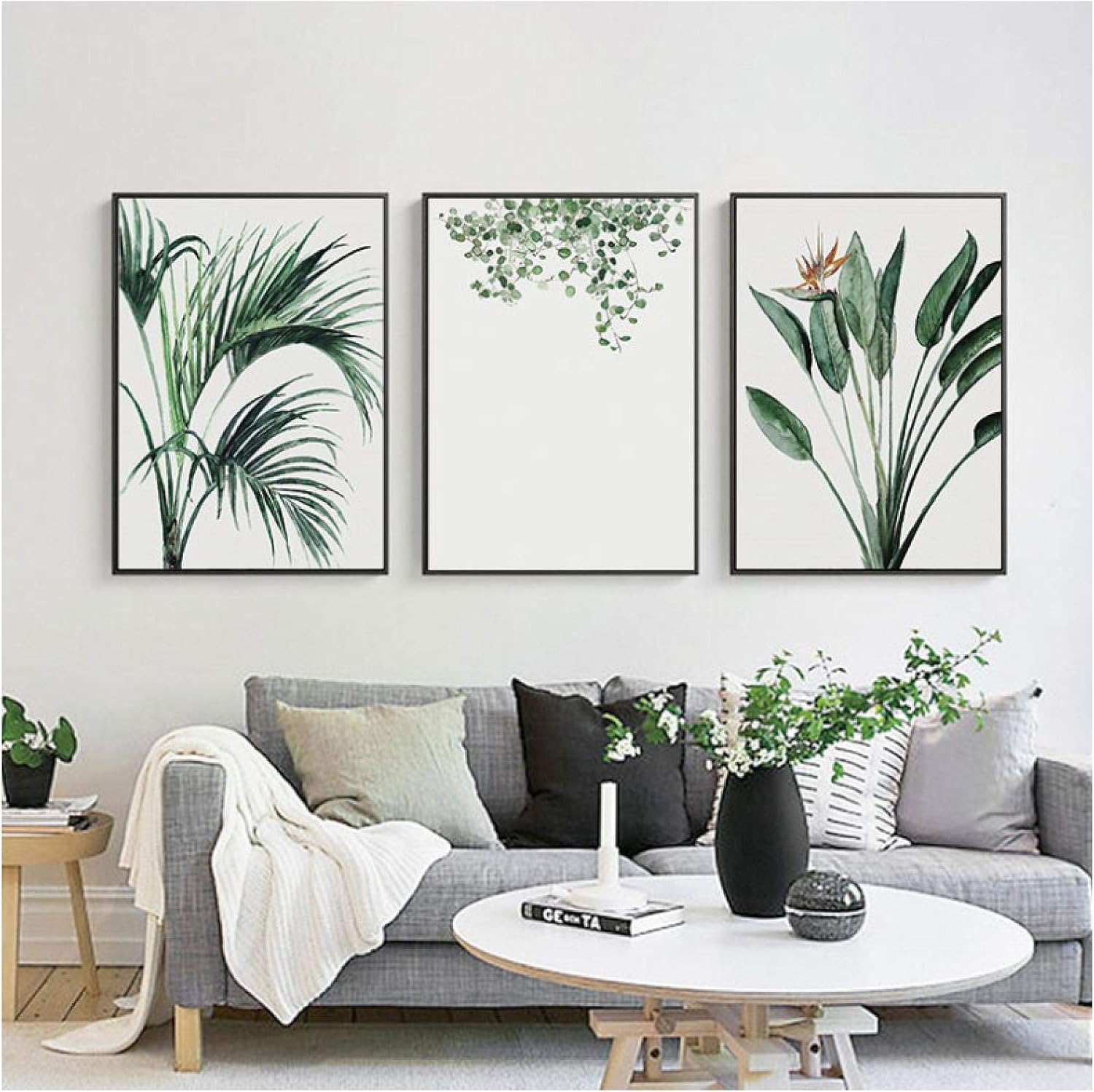 Quadri su Tela Fresco Semplice Pianta Verde Foglie Stampa Artistica