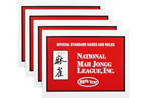 LANUL Mahjong Cards 2025 Official National Standard Mah Jongg Hands and Rules Mahjong Cards 4 pcs