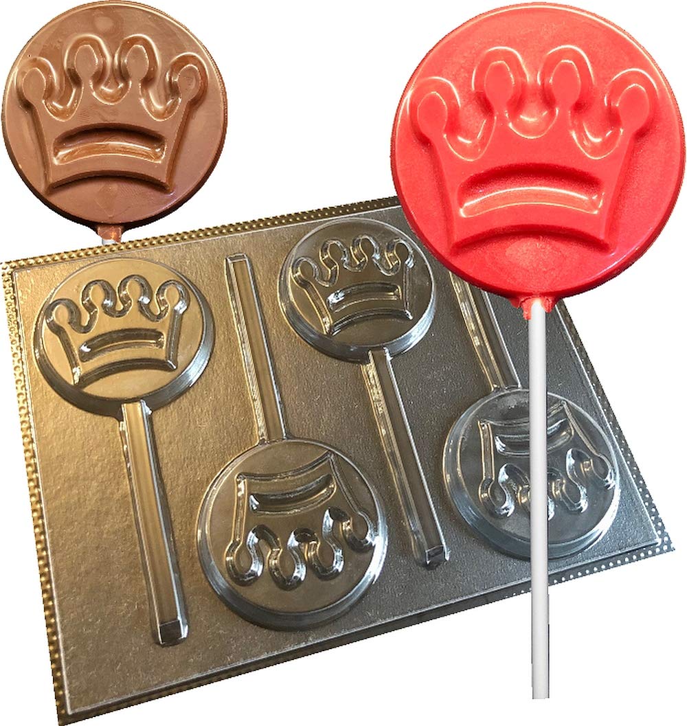 Princess Crown Round Chocolate Lollipop Lolly Mould Mold
