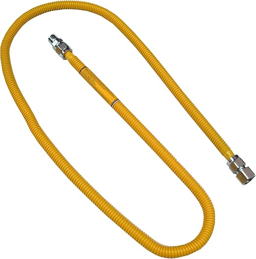 LASCO 101259 Flexible Coated Stainless Steel Gas Range Supply Line, 72