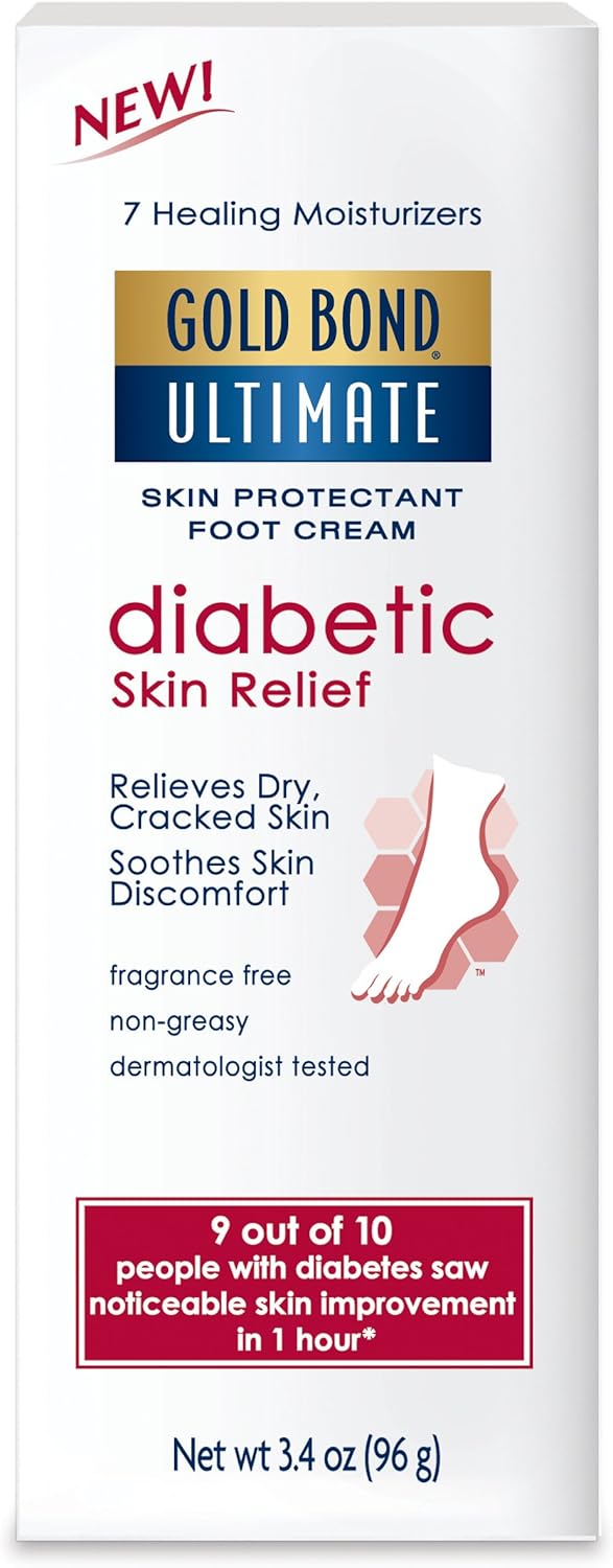 Gold Bond Diabetic Skin Relief Foot Cream, 3.4 Ounce: Health & Personal Care