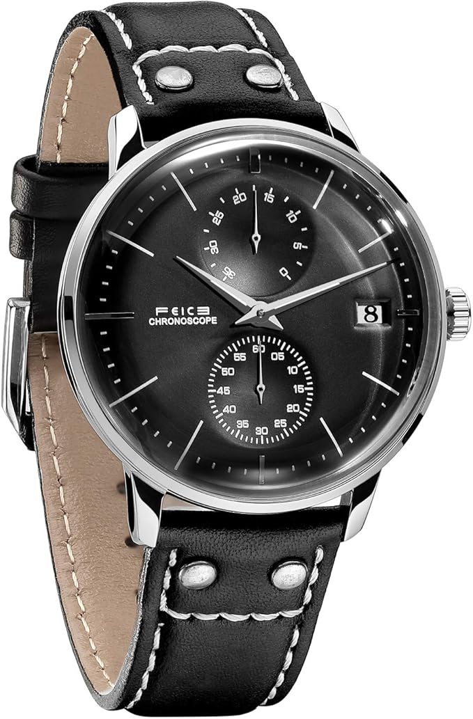 Moemton Orologio automatico meccanico a tourbillon da uomo, in acciaio