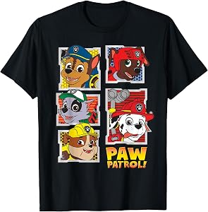 Paw Patrol Chase, Marshall And Zuma Square T-Shirt