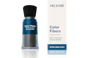 TRUHAIR Color Fibers Root Coverage & Density Booster | Quick-Apply Touch Up Hair Color | Natural Matching, Gray Hair Cover Up - 11 Colors Available (Black)
