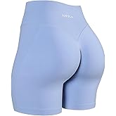 AUROLA Impressive Collection Workout Shorts for Women,High Waisted V-Shape Seam Gym Embossed Logo Athletic Fitness Short