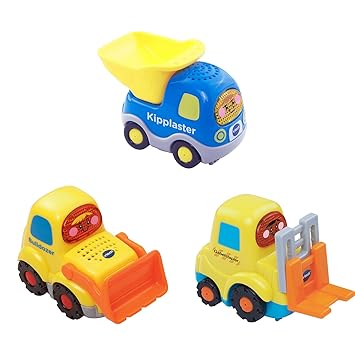 Vtech 80-205829 Baby 80-205829-Tut TUT Flitzer, Set 12 Bulldozer, Kipplaster, Gabelstapler, bunt
