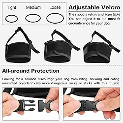 Dog Muzzle, Soft Nylon Muzzle for Small Medium