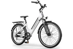 Funhang Electric Bike for Adults, 1000W Peak Ebike, 50Miles 21.7MPH Step Thru Electric Bicycle, 26" Commuter E Bikes with 48V Built-in Removable Battery, Adjustable Stem, 7-Speed, UL 2849 Certified