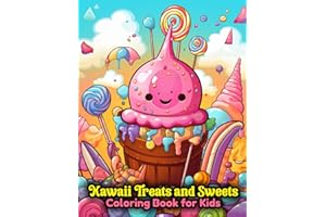 Kawaii Sweets and Treats Coloring Book for Toddlers and Kids: Cute Dessert, Cupcake, Donut, Candy, Ice Cream, Chocolate, Food, Fruits Easy Coloring Pages