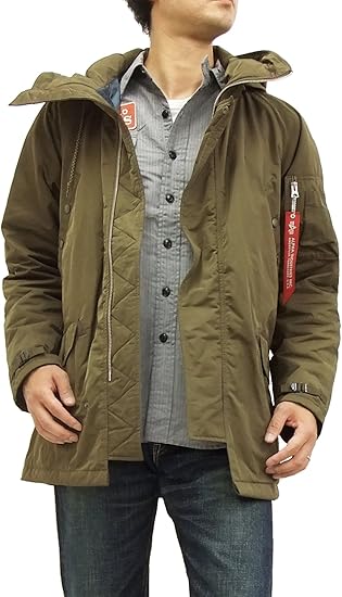 Amazon アルファ Alpha パーカージャケット Ta1058 019 メンズ 薄中綿 ショートコート オリーブ L コート ジャケット 通販