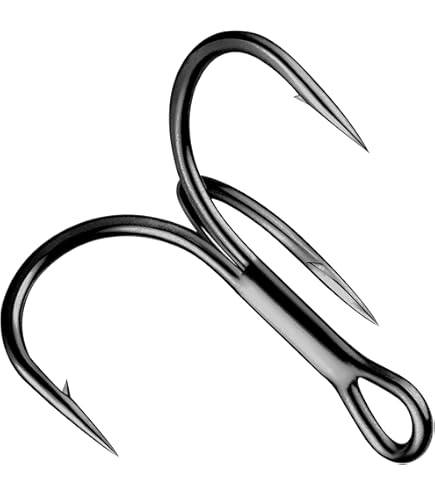 Goture 50pcs Treble Fishing Hooks Set High Carbon Steel Barbed Triple Fishhooks Silverblackbrown Accessories I2201193931