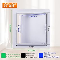 Suteck Plastic Access Panel for Drywall Ceiling 8 x