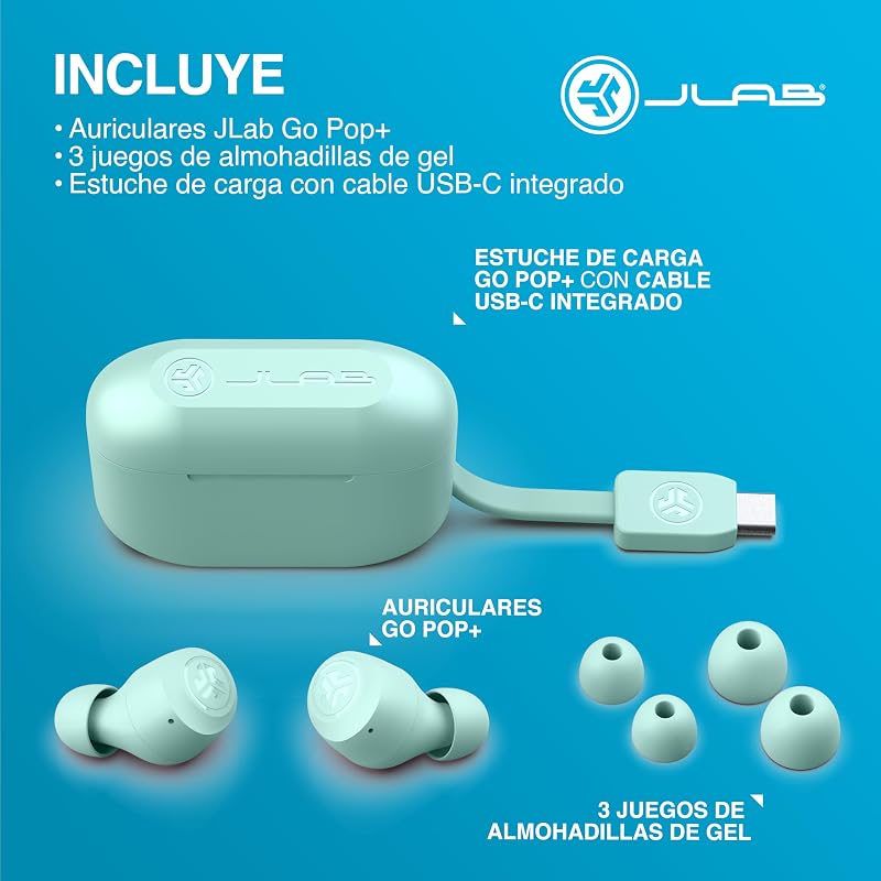 Go Air Pop+ Auriculares Inalámbricos Bluetooth - 35h, Menta