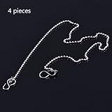 CHENGU 4pc Stainless Steel Plug Chain Stopper for Bathtub Sink Bath Basin 23.6" view 4